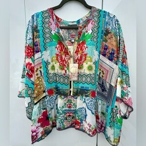 Johnny Was silk blouse